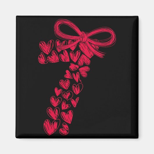 Couple 7 67 - Cute Six Seven Hearts Matching 67 Va Magnet (Vorne)