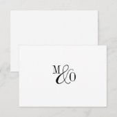 Couple Ampersand Monogram Mitteilungskarte (Vorne/Hinten)