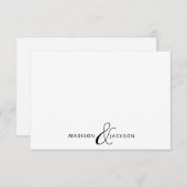 Couple Ampersand Monogram Mitteilungskarte (Vorne/Hinten)