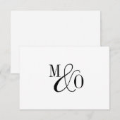 Couple Ampersand Monogram Mitteilungskarte (Vorne/Hinten)