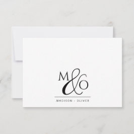 Couple Ampersand Monogram Mitteilungskarte