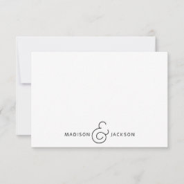 Couple Ampersand Monogram Mitteilungskarte