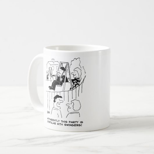 Couple Ankunft in einem Swingers-Party Kaffeetasse (Vorderseite Links)