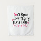 Couple Art A True Love Story endet nie Wandteppich (Vorderseite)