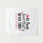 Couple Art A True Love Story endet nie Wandteppich (Vorderseite (Horizontal))