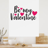 Couple Art be My Valentine Poster (Küche)