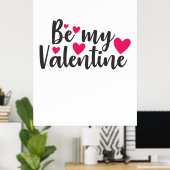 Couple Art be My Valentine Poster (Heimbüro)