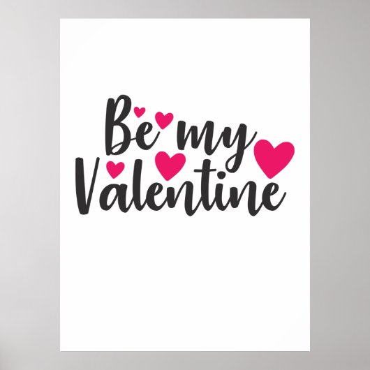Couple Art be My Valentine Poster (Vorne)