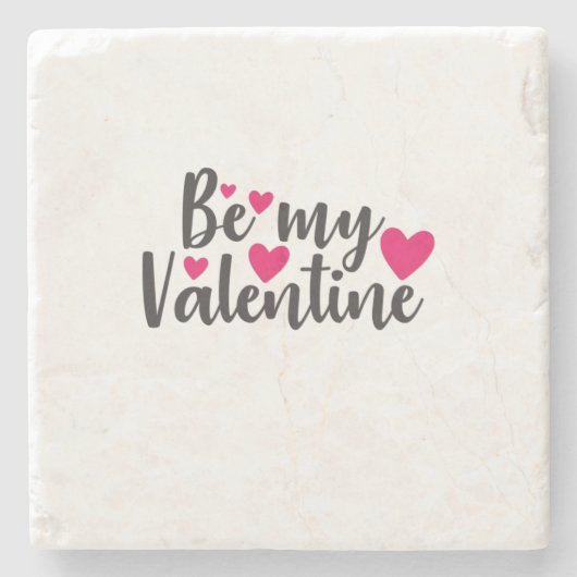 Couple Art be My Valentine Steinuntersetzer (Vorderseite)