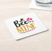 Couple Art Bee Mine Rechteckiger Pappuntersetzer (angewinkelt)