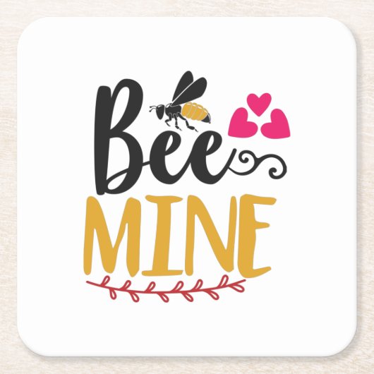 Couple Art Bee Mine Rechteckiger Pappuntersetzer (Vorderseite)