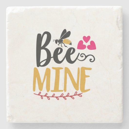 Couple Art Bee Mine Steinuntersetzer (Vorderseite)