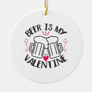 Couple Art Beer ist mein Valentine Keramik Ornament