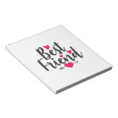Couple Art Heart Best Friend Notizblock (angewinkelt)