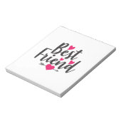 Couple Art Heart Best Friend Notizblock (Rotiert)