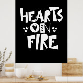 Couple Art hört auf Feuer Poster (Küche)