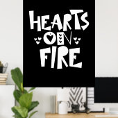 Couple Art hört auf Feuer Poster (Heimbüro)
