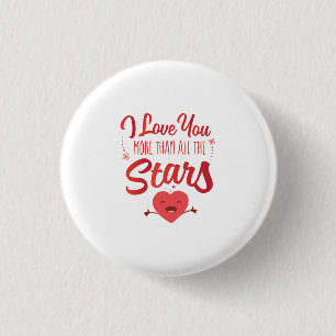 Couple Art I Liebe Sie mehr als alle Sterne Button