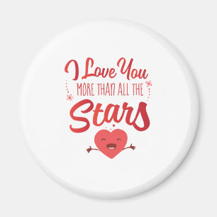 Couple Art I Liebe Sie mehr als alle Sterne Magnet