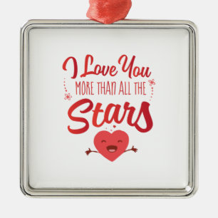Couple Art I Liebe Sie mehr als alle Sterne Ornament Aus Metall