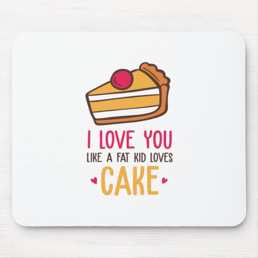 Couple Art I Liebe Sie mögen Lieben Kuchen Mousepad (Vorne)