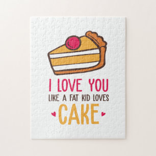 Couple Art I Liebe Sie mögen Lieben Kuchen Puzzle