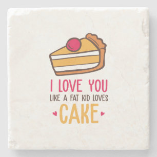 Couple Art I Liebe Sie mögen Lieben Kuchen Steinuntersetzer