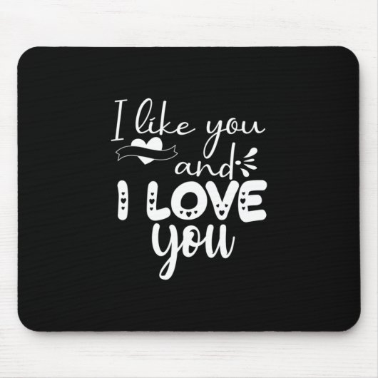 Couple Art I like You und I Liebe You Mousepad (Vorne)
