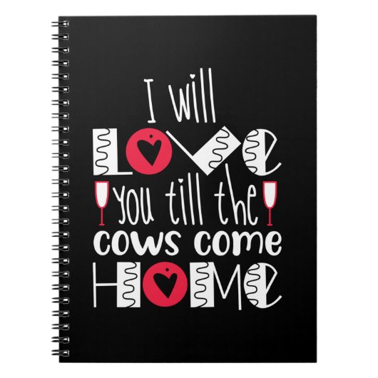 Couple Art I Will Liebe You Notizblock (Vorderseite)