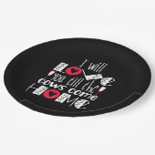 Couple Art I Will Liebe You Pappteller (Schrägansicht)