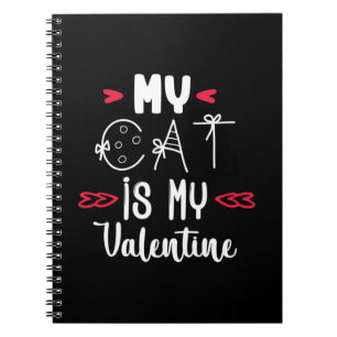 Couple Art meine Katze ist mein Valentine Notizblock