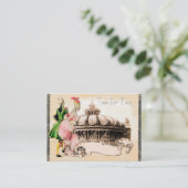 Couple aus dem 18. Jahrhundert mit dem Opernhaus v Visitenkarte (Stehend Vorderseite)