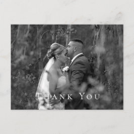 Couple B/W Foto Wedding Danke Postcard Postkarte