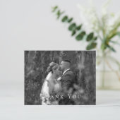 Couple B/W Foto Wedding Danke Postcard Postkarte (Stehend Vorderseite)