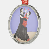Couple Ballroom Dancing, Ornament Aus Metall (Links)