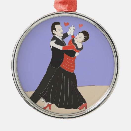 Couple Ballroom Dancing, Ornament Aus Metall (Vorne)