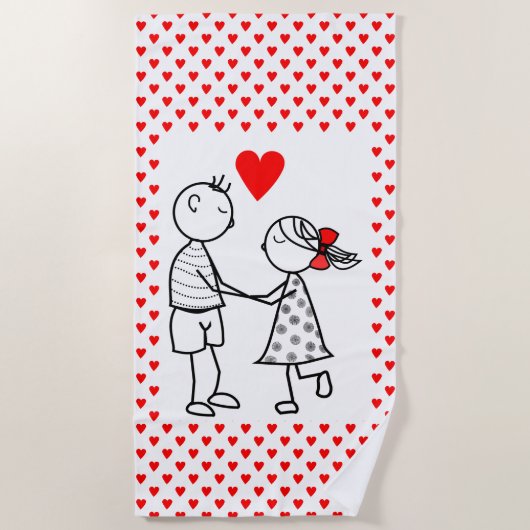Couple Beach Handtuch Liebe (Vorderseite)