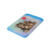 Couple Bear mit Heart Balloon Bath Mat Badematte (Schrägansicht)