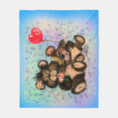 Couple Bear mit Heart Balloon Fleece Blanket (Vorderseite)