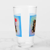 Couple Bear mit Heart Balloon Glass Glas (Links)