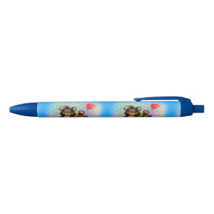 Couple Bear mit Heart Balloon Pen Kugelschreiber