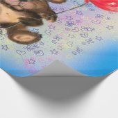 Couple Bear mit Herz Balloon Packpapier (Ecke)