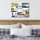 Couple BEST TIME JE Personalisiert Collage Leinwanddruck (Insitu (Schlafzimmer))