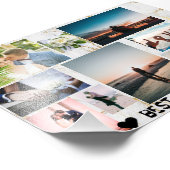 Couple BEST TIME JE Personalisiert Collage Poster (Ecke)