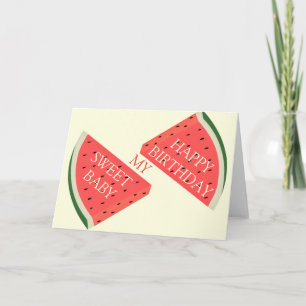 Couple Birthday Card My Sweet Baby - I Liebe You Karte