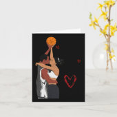 Couple Black Basketball I Liebe Sie Double oder No Karte (Gelbe Blume)