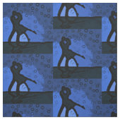 Couple Blue Silhouette Stoff (Muster)