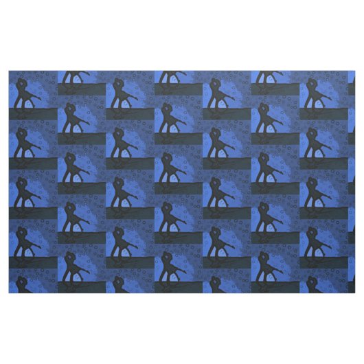 Couple Blue Silhouette Stoff (Fat Quarter (45,7 x 55,9 cm))