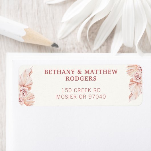 Couple Boho Wedding Einladung Envelope Rücksendead (Insitu)