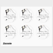 Couple-Brautparty Runder Aufkleber (Blatt)